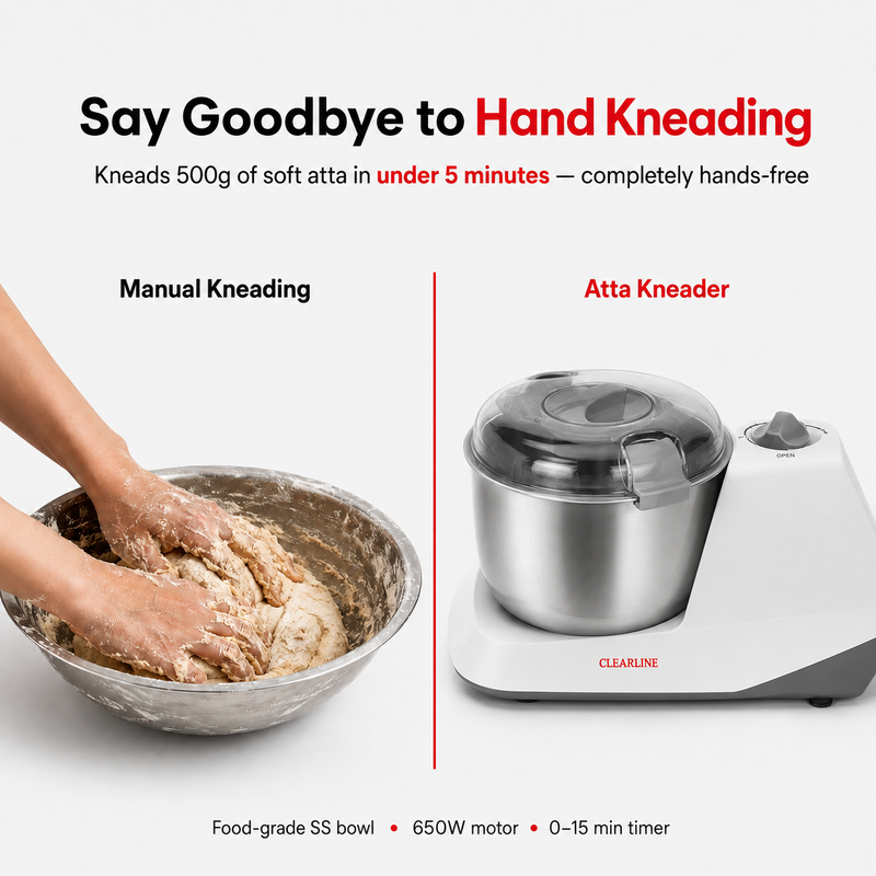 Dough Maker / Atta Kneader Steel Bowl + Extra Blade Combo