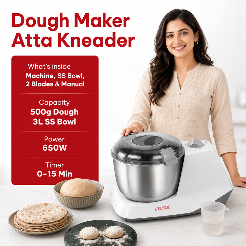Dough Maker / Atta Kneader Steel Bowl + Extra Blade Combo