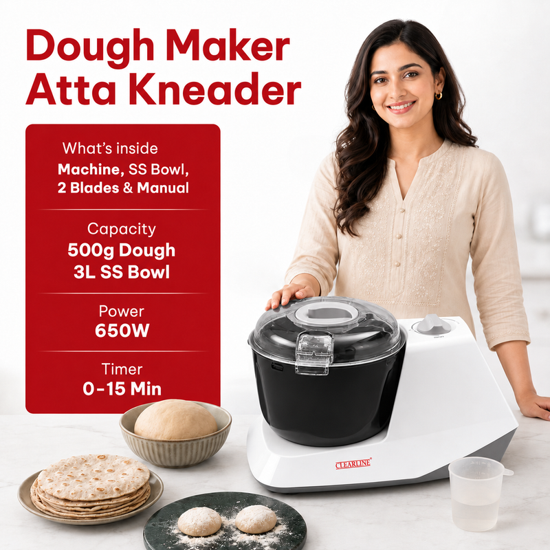 Dough Maker / Atta Kneader Non-Stick Bowl + Extra Blade Combo