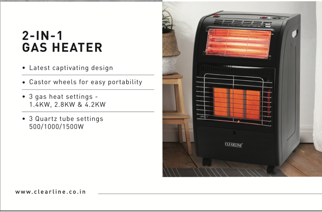 2 in 1 LPG & Electric Gas Heater