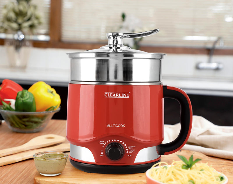 MULTICOOK 8 IN 1 KETTLE - with 5 attachments (RED)