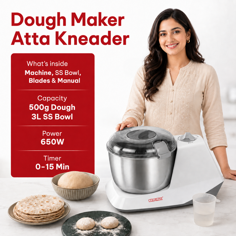 Dough Maker / Atta Kneader Machine with Stainless Steel Bowl (DM01)